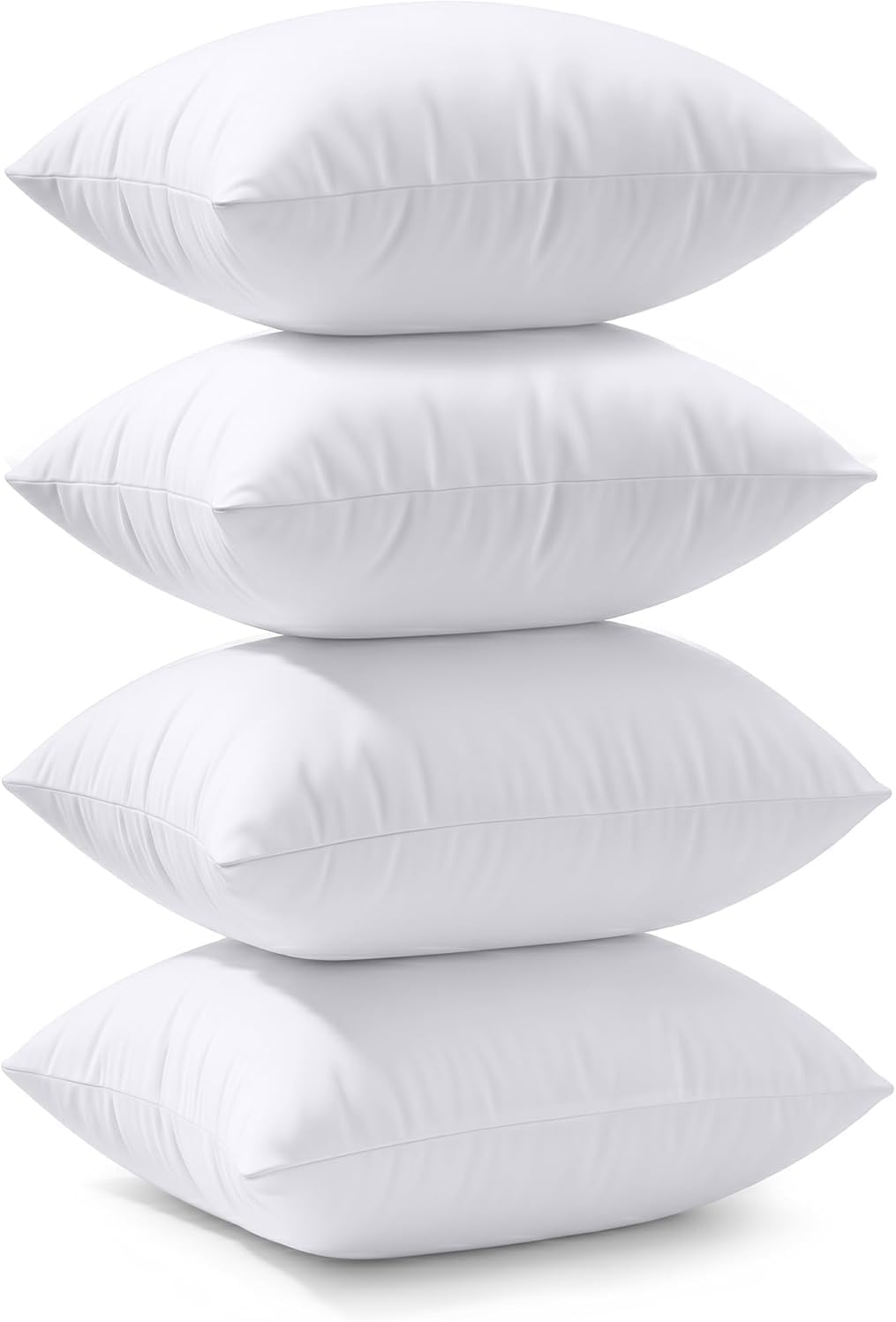 Utopia Bedding Throw Pillows (Set of 4, White) – 20 x 20 Inches Down Alternative Pillows for Bed, Sofa, and Couch - Fluffy Decorative Stuffer Pillow for Indoors & Outdoors