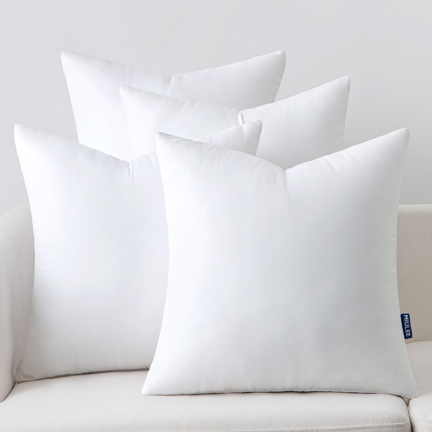 MIULEE Throw Pillow Insert Premium Pillow Stuffer Sham Rectangle for Decorative Cushion Bed Couch Sofa 12x20 Inch