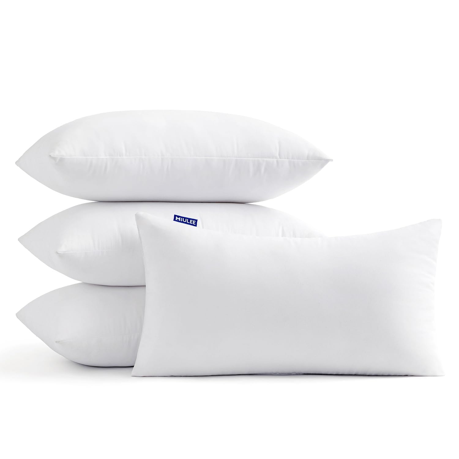 MIULEE Throw Pillow Insert Premium Pillow Stuffer Sham Rectangle for Decorative Cushion Bed Couch Sofa 12x20 Inch