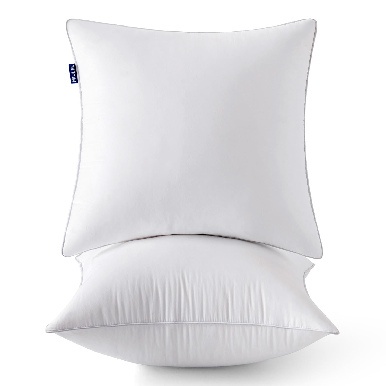MIULEE 20 x 20 Pillow Inserts (Set of 2) -Throw Pillows for Couch Sofa with 100% Cotton Covers