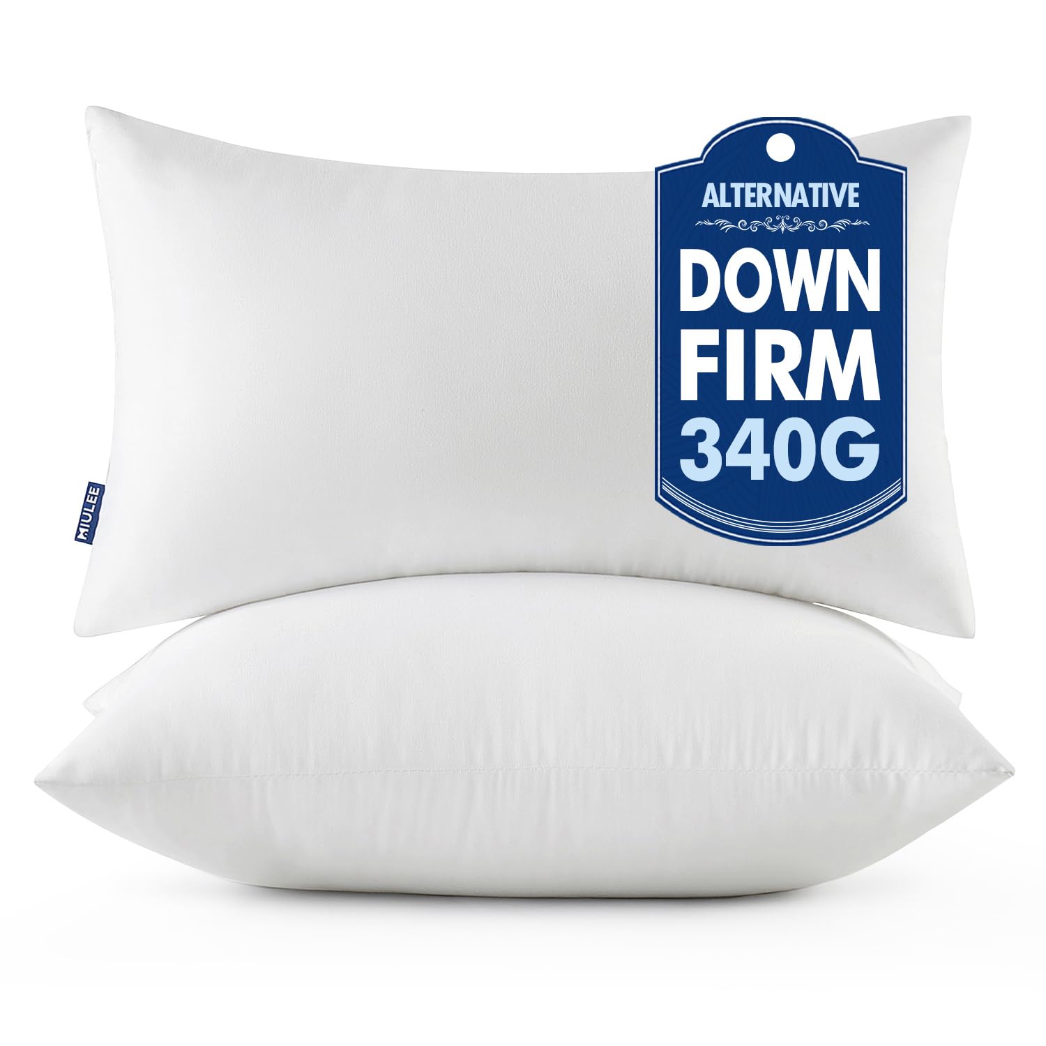 MIULEE Throw Pillows Inserts, Pack of 2 18x18 Inch 100% Virgin Fiber Filling Bed Couch Pillows