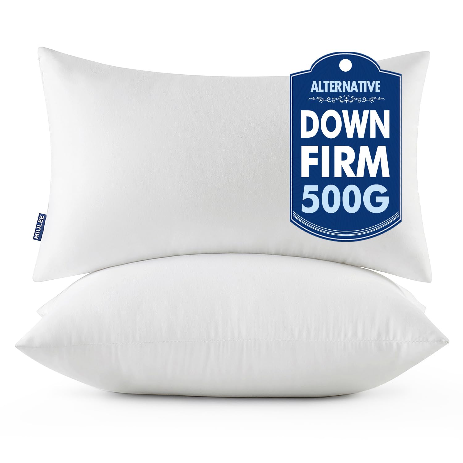 MIULEE Throw Pillows Inserts, Pack of 2 18x18 Inch 100% Virgin Fiber Filling Bed Couch Pillows