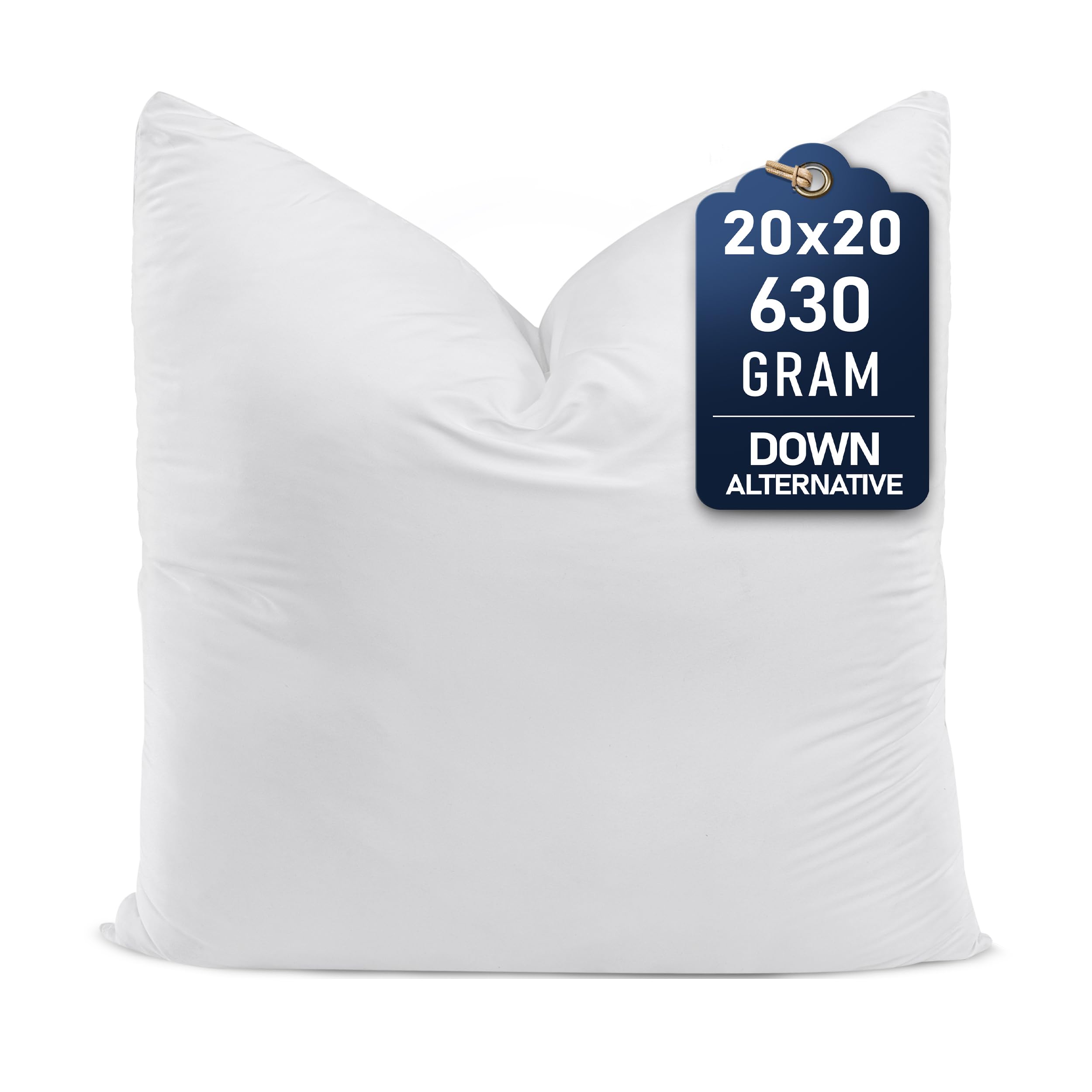 Utopia Bedding Throw Pillows (Set of 4, White) – 18 x 18 Inches Down Alternative Pillows for Bed, Sofa, and Couch - Fluffy Decorative Stuffer Pillow for Indoors & Outdoors