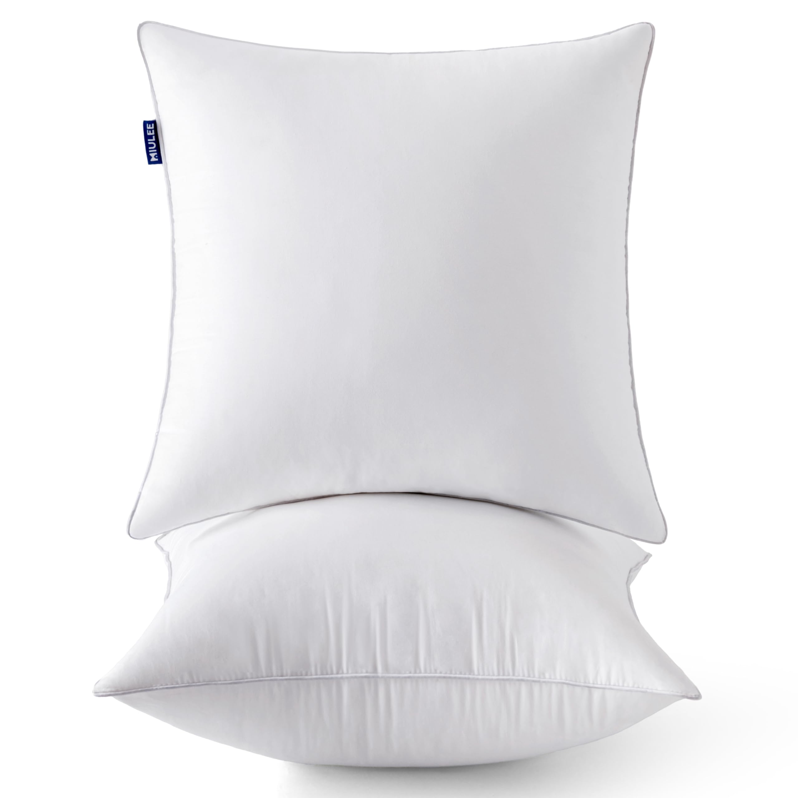 MIULEE 20 x 20 Pillow Inserts (Set of 2) -Throw Pillows for Couch Sofa with 100% Cotton Covers