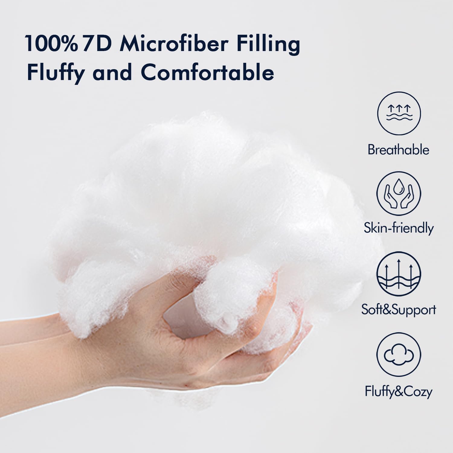 MIULEE Pack of 2 18x18 Outdoor Pillow Inserts, Outdoor Throw Pillows Water-Resistant Decorative Premium Square Pillow Stuffer Sham for Porch Swing Couch Sofa Cushion Patio Furniture
