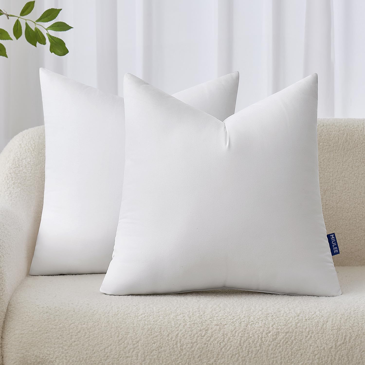 MIULEE Throw Pillow Insert Premium Pillow Stuffer Sham Rectangle for Decorative Cushion Bed Couch Sofa 12x20 Inch