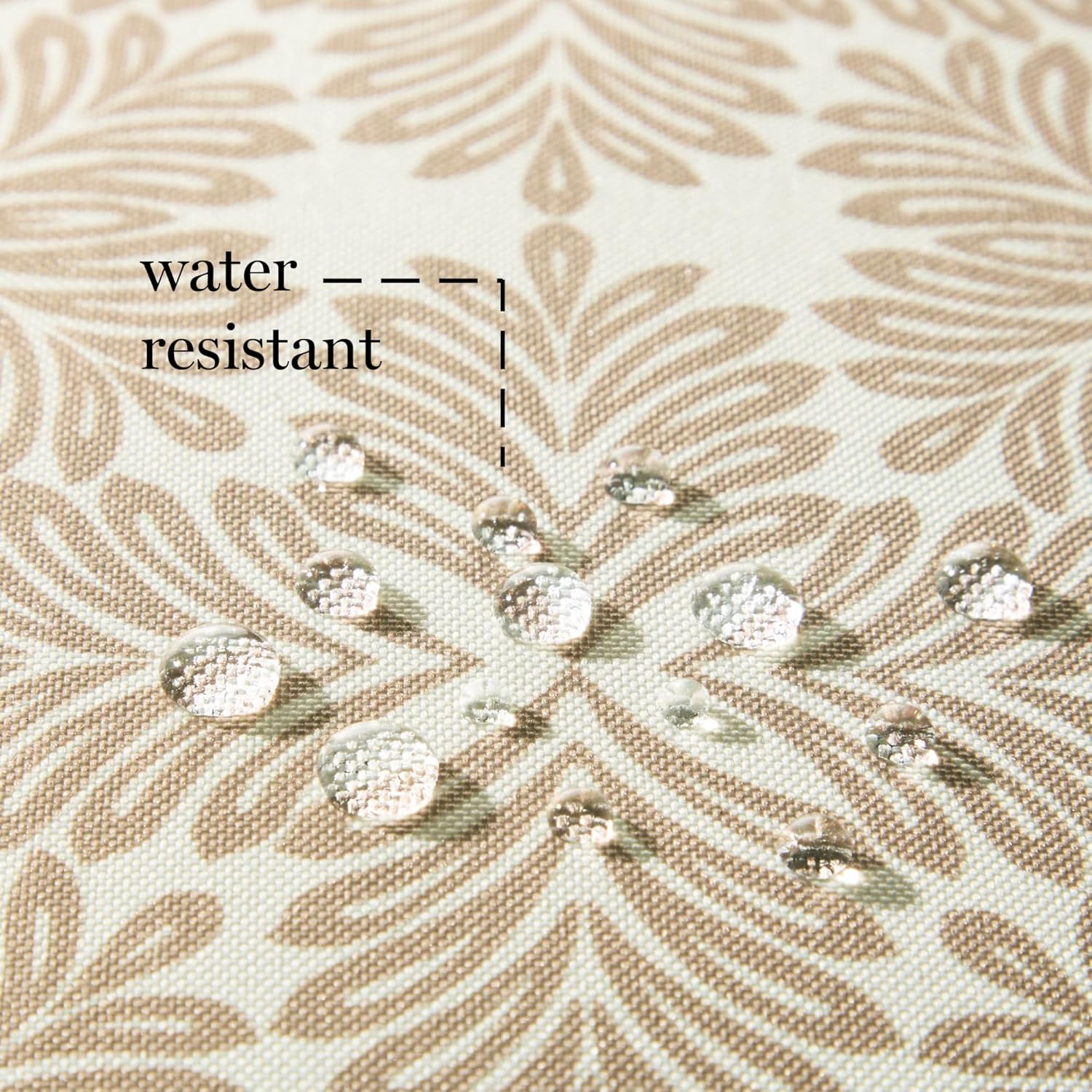 Martha Stewart Tulum Indoor Outdoor Decorative Pillow 2-Pack Set, UV Fade Resistant, Water Repellent, Printed Modern Design, Taupe, 18"x18"