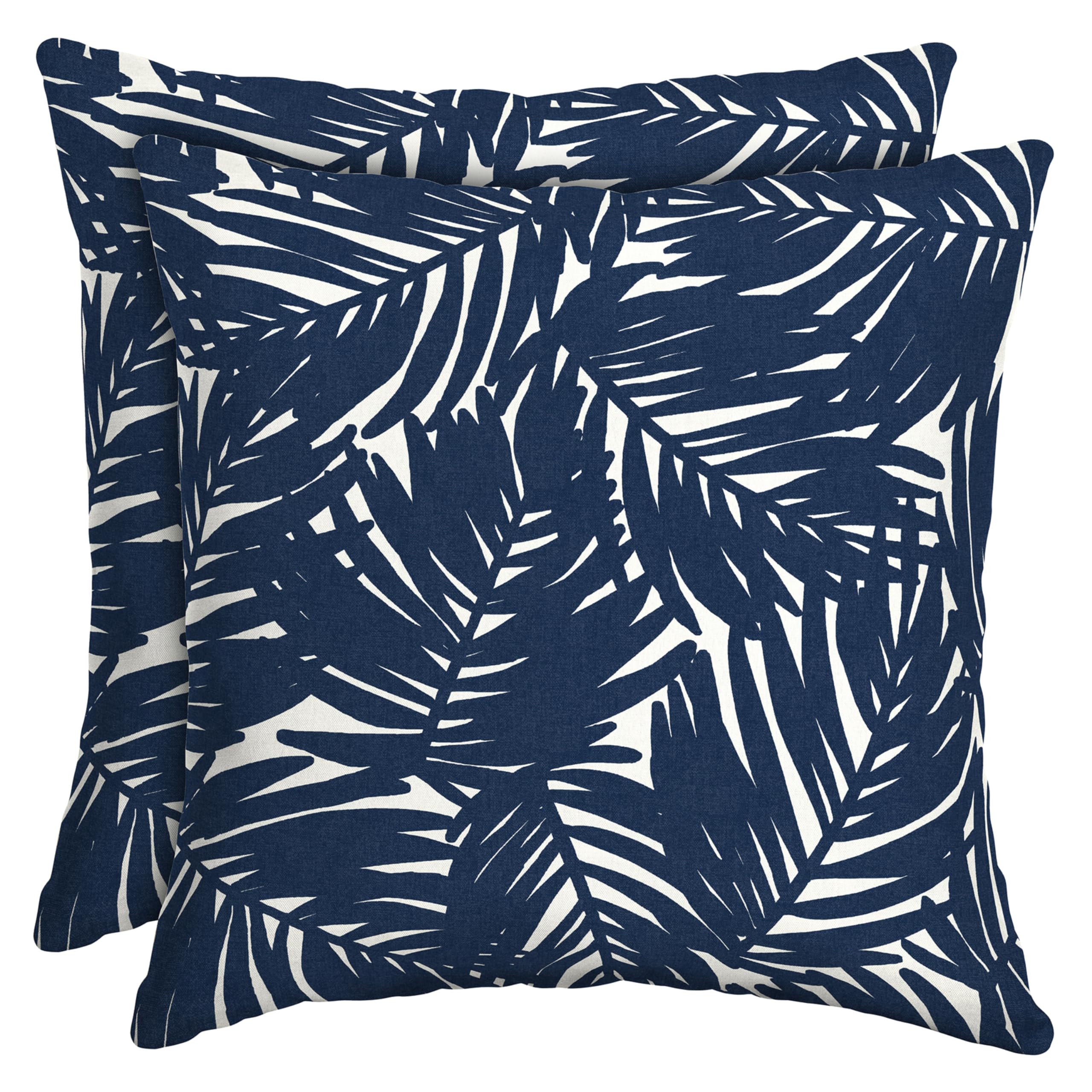 Arden Outdoor Toss Pillow, 2 Pack, 16 x 16, Rain-Proof, Fade Resistant Pistachio Botanical