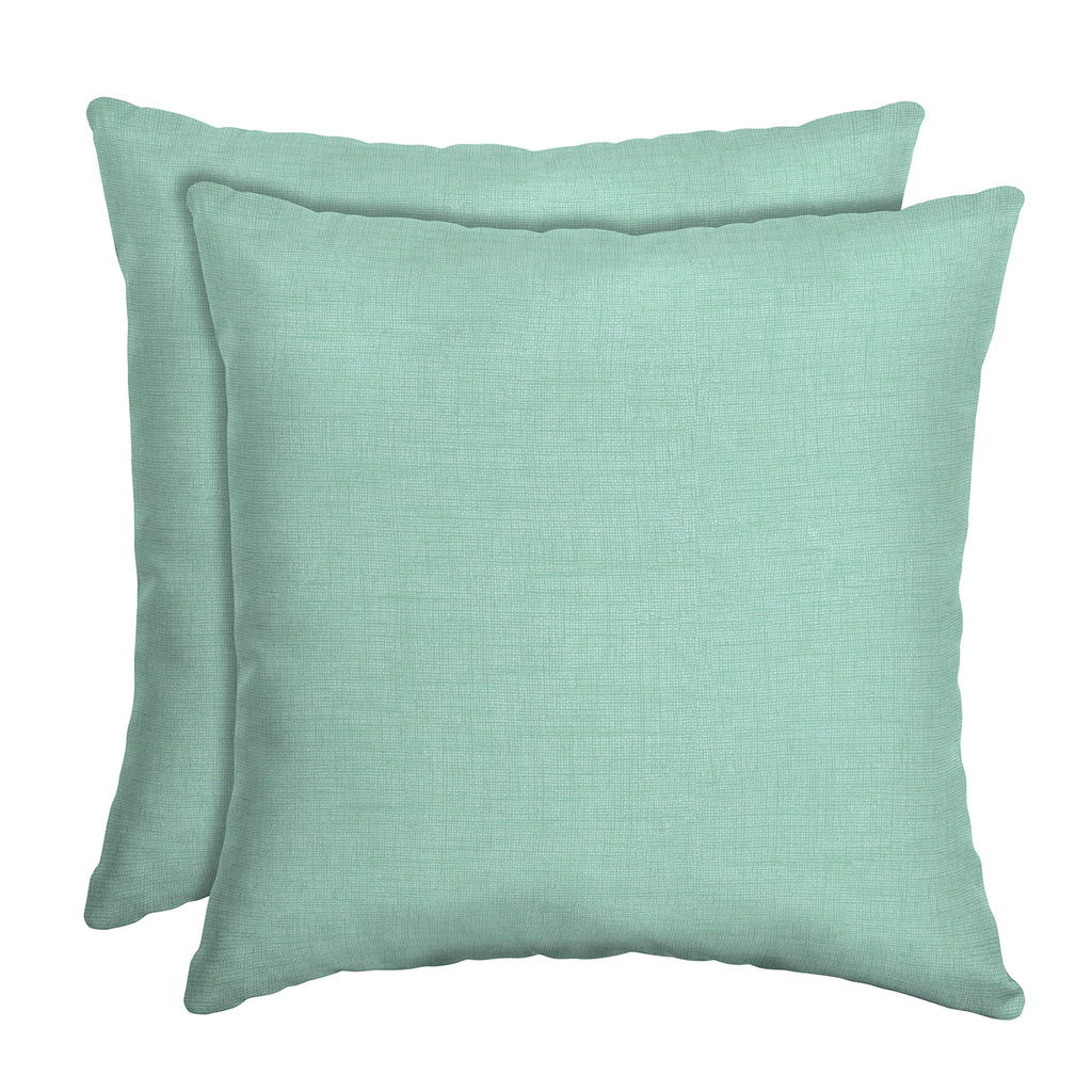 Arden Outdoor Toss Pillow, 2 Pack, 16 x 16, Rain-Proof, Fade Resistant Pistachio Botanical