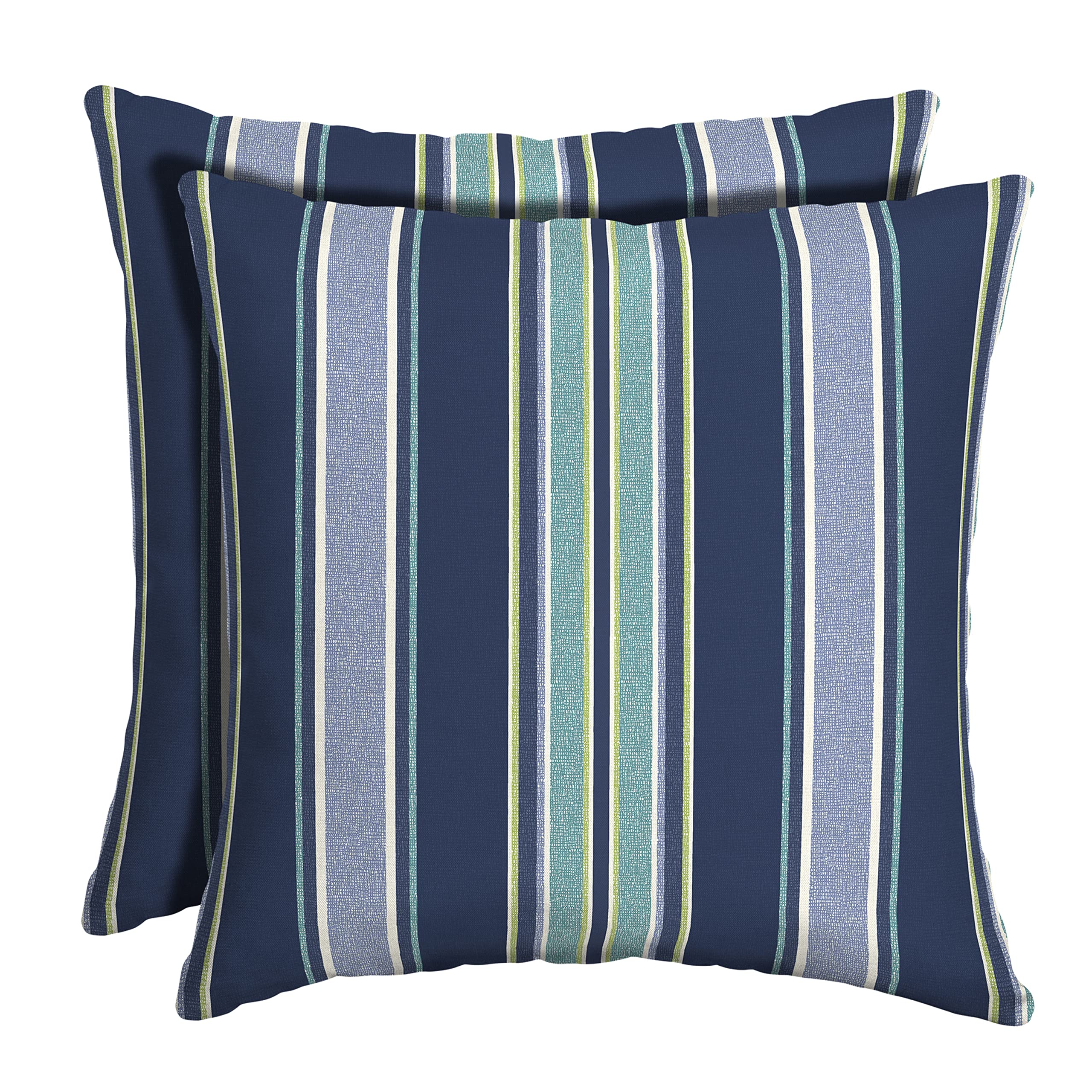 Arden Outdoor Toss Pillow, 2 Pack, 16 x 16, Rain-Proof, Fade Resistant Pistachio Botanical
